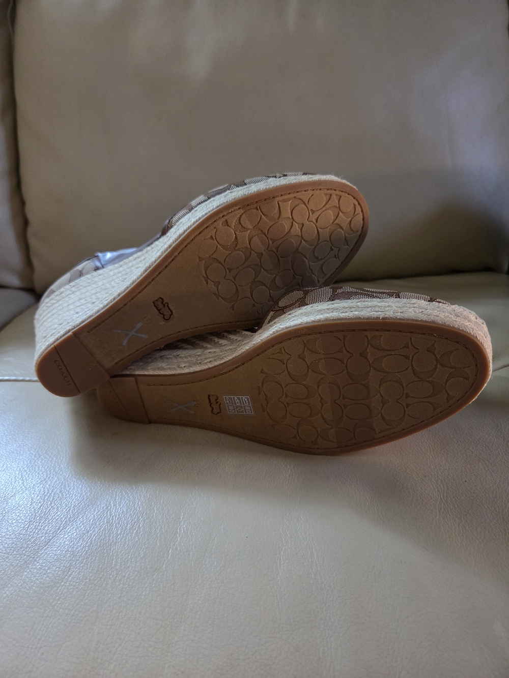 Coach Raine Signature Espadrille Wedge Sandals - Picture 6 of 6